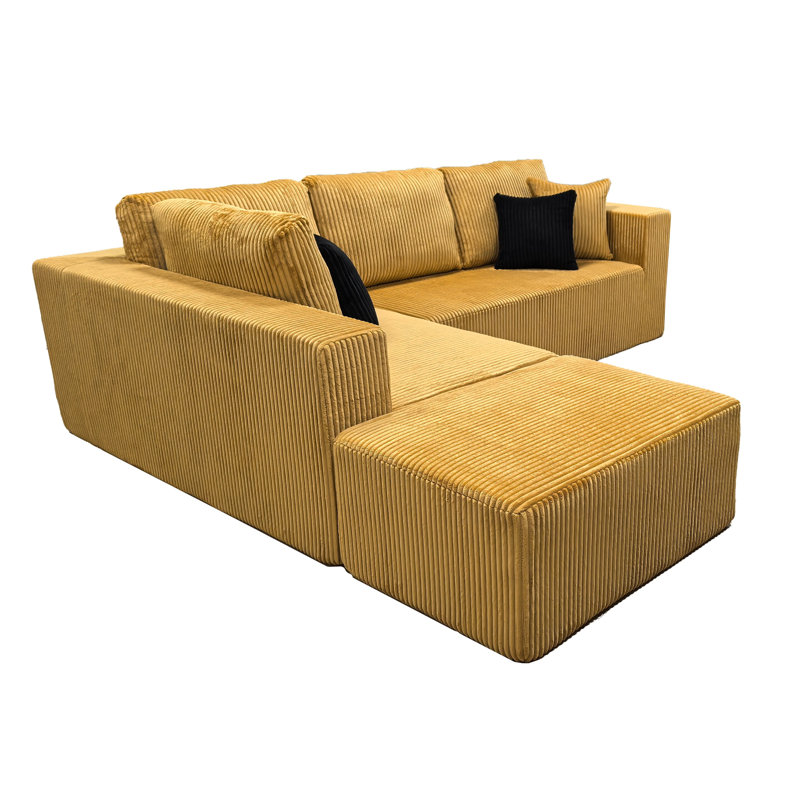 Flintwood Boneless Sectional, Ginger