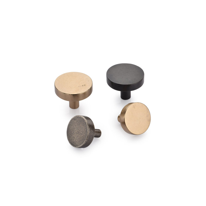 Round Disc Knob, 1.5, Natural Bronze