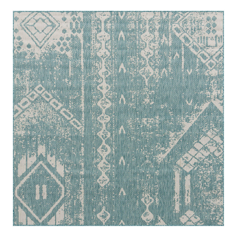 Medford Geometric Indoor / Outdoor Rug, Square 7'