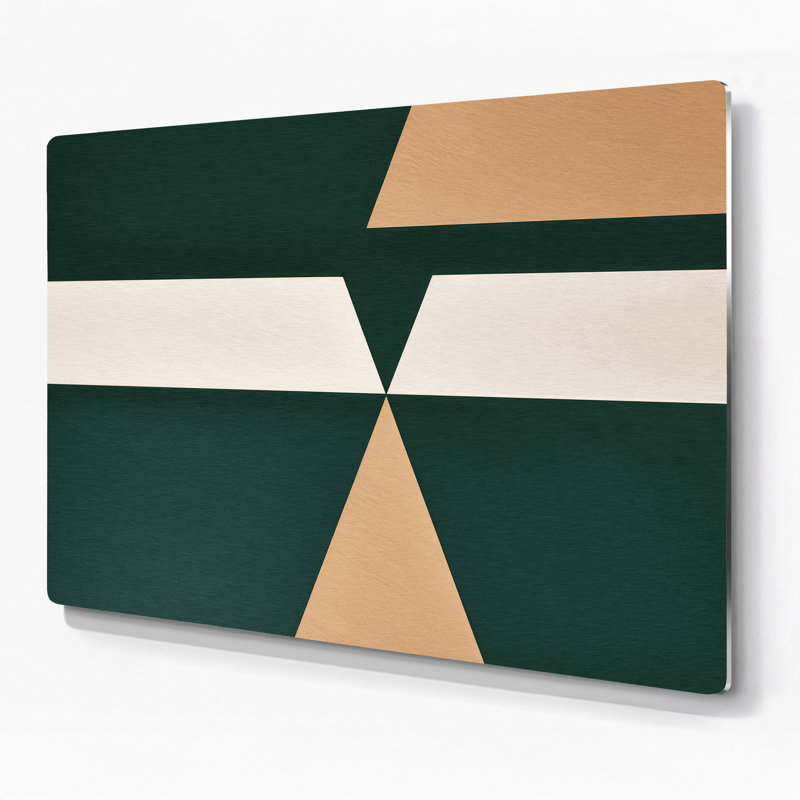 Minimalisme 53, art mural vert en métal, H 12 po x l 12 po