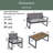 4-Piece Patio Furniture Set Outdoor Balcony Porch Garden Backyard Lawn Furniture Acacia Wood Table Top-2147075567-2147075349