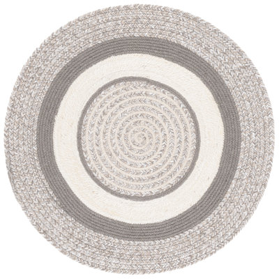 Tapis gris / beige tressé 758
