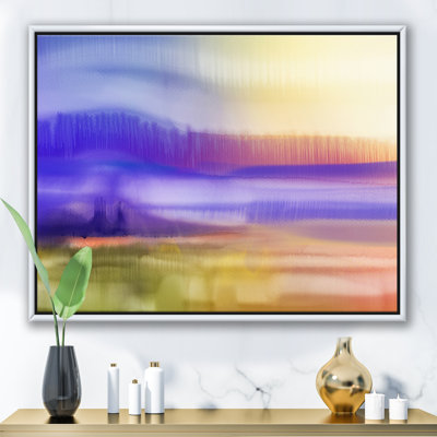 " Landscape With Yellow And Purple Sunset "