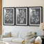 Graphic Foliage II - reproduction encadrée sur mesure de qualité supérieure mate - 3 pièces-1231223104-1231223110