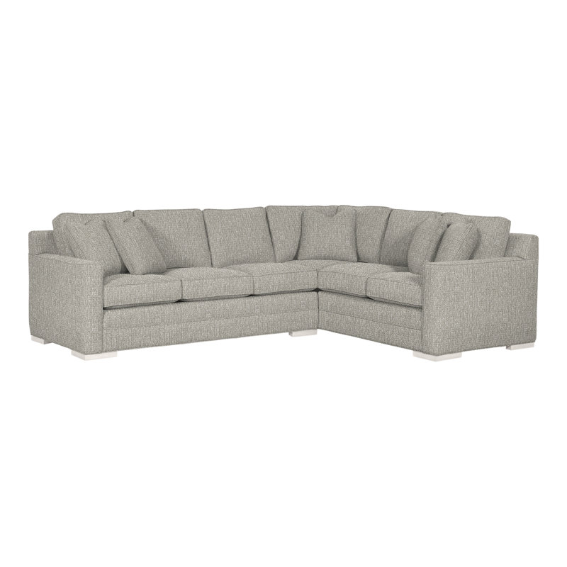 American Bungalow 2-Piece Summerton L-Sectional, Tarbee Pebble, Casa Blanca