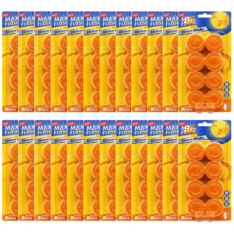 Toilet Cistern Blocks Multiple Fragrance Toilet Freshener Tablet 50G Automatic Toilet Care And Flush Colouring Block Ocean Pack Of 24
