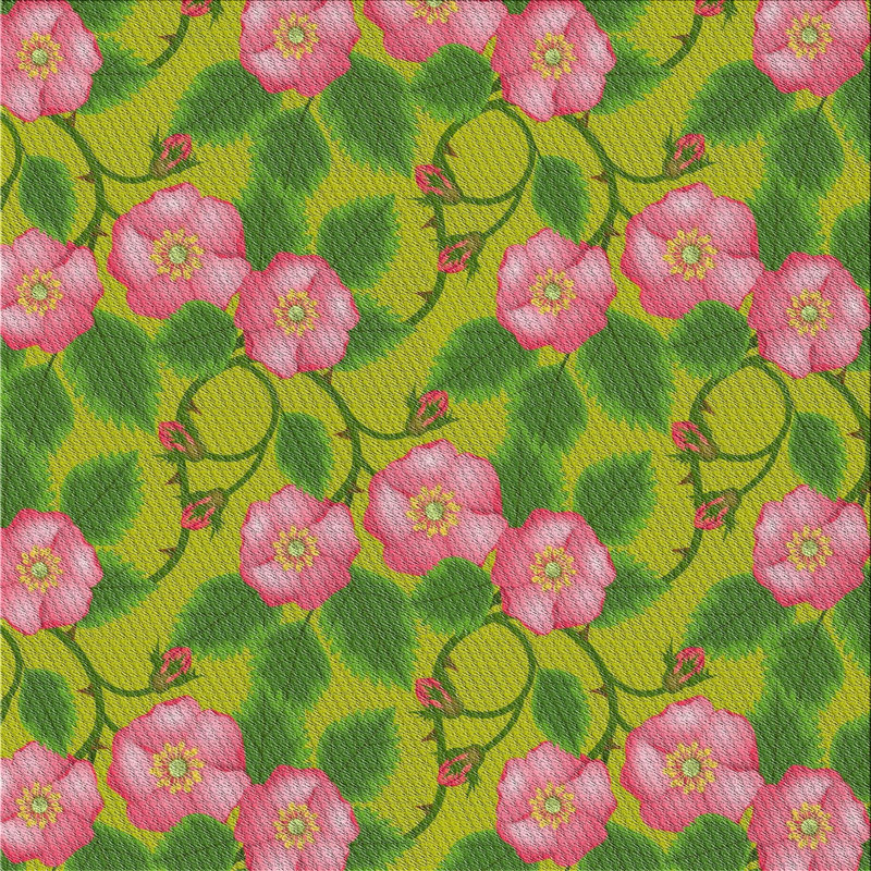 Tapis jaune / vert N'Keal, Carré 5 pi