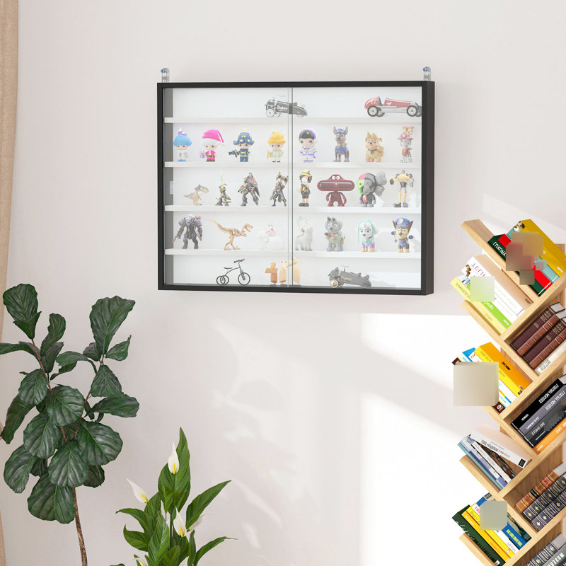 5 vitrines par, noir et blanc, convenant à diverses collections d'art