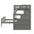 Twin Over Full Loft Bed, Gray Color, Ideal For Space Bedrooms Versatile Different Ages-1977031972-1977031975