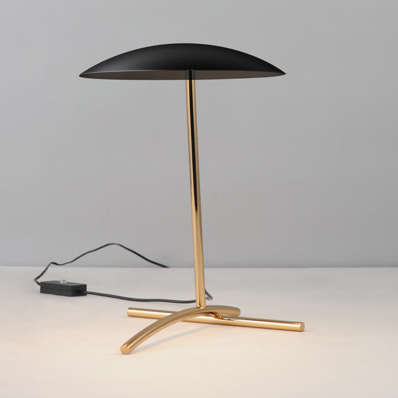 Vesta LED Desk Table Lamp, French Gold, Black