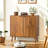 Sideboard Buffet Cabinet With Storage, Farmhouse Buffet Cabinet With Paper Clip Design, Wood Coffee Bar Storage Cabinet