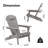 Set of 2 Wooden Adirondack Chairs, Pre-Assembled, Weather-Resistant for Firepit & Patio-1752466504