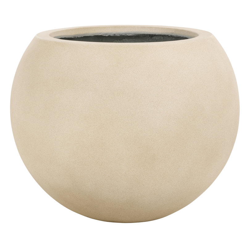 Sedgewickville Handmade Concrete Pot Planter, Beige