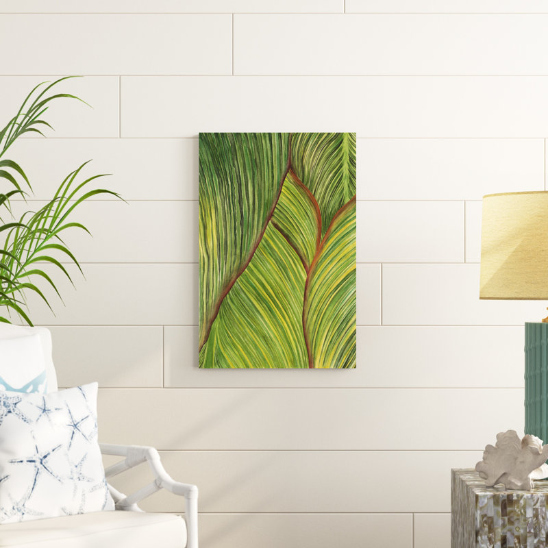 «Tropical Crop II», peinture sur toile, H 30 po x l 20 po
