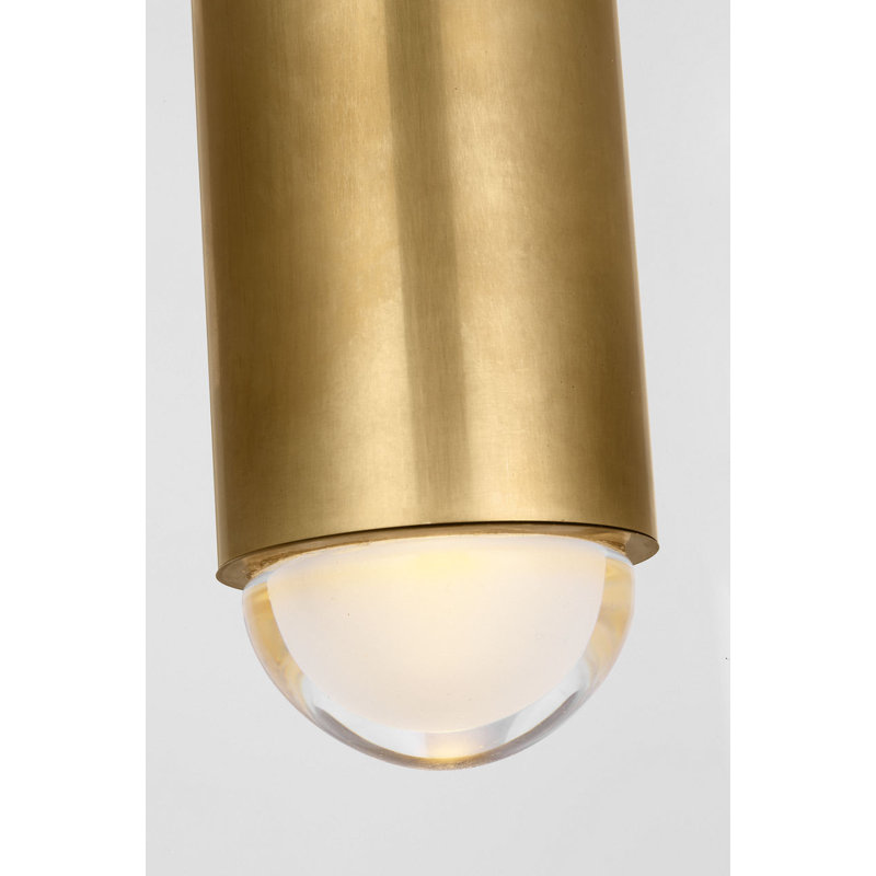Ebell Flush Mount, Natural Brass, 36" H x 4.5" W x 4.5" D