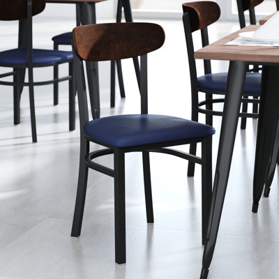 Chaises de salle à manger Everlei de qualité commerciale avec capacité de charge de 500 lb Capacité du siège en bois massif à structure en acier