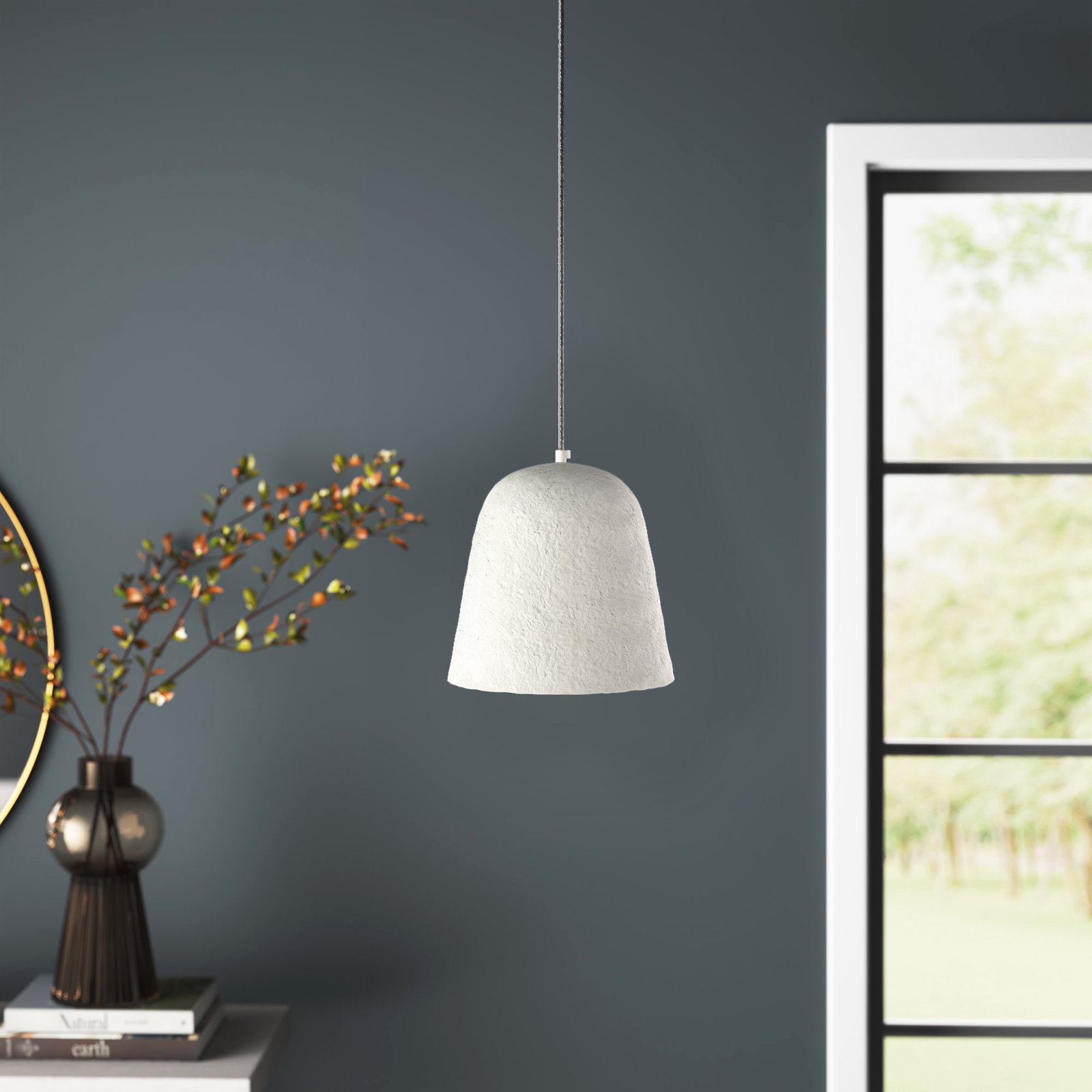 Hodges Single Light Paper Dimmable Pendant