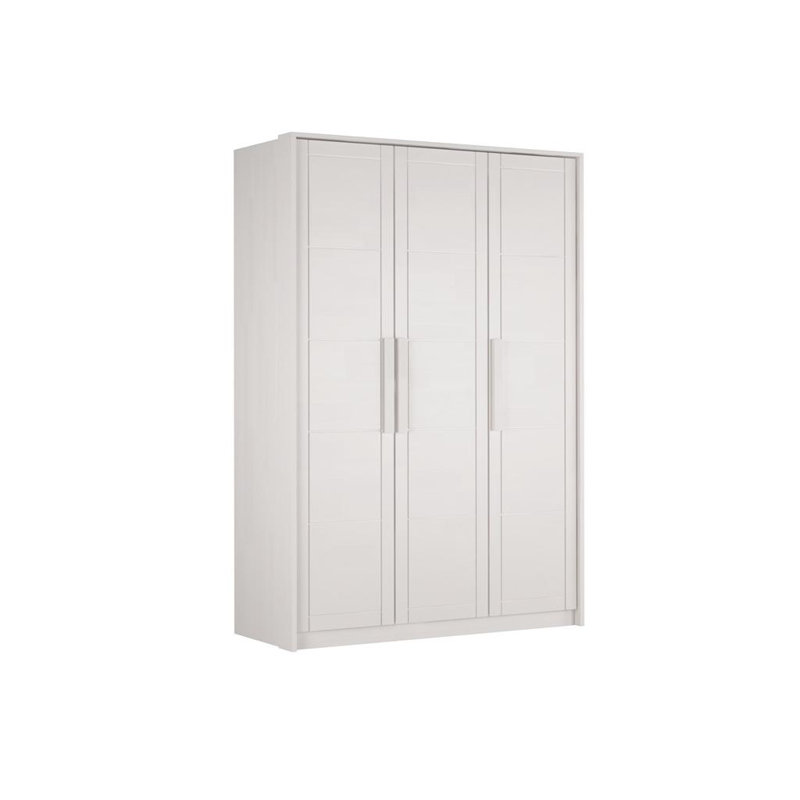 Finleyville 3 Door Solid Wood Wardrobe, White