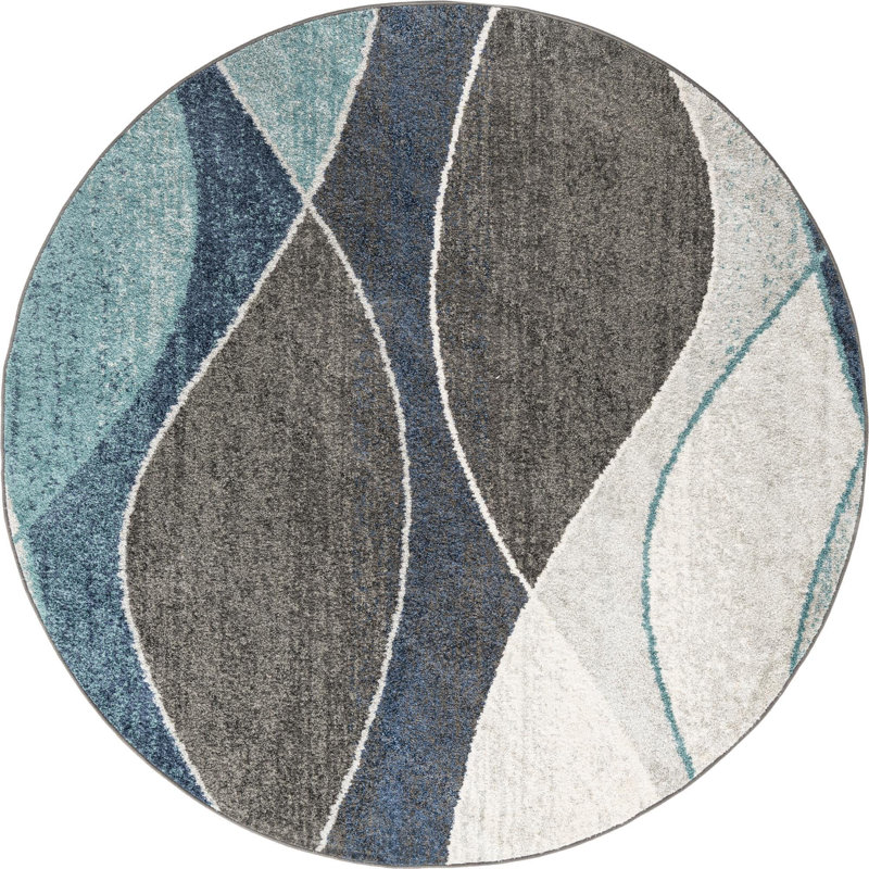 Harelda Geometric Indoor Rug, Round 7'10"