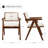 Retro Upholstered Dining Arm Chair Wooden Framed Side Chair-118606648