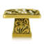EVENING DRESS III SQ. KNOB; LT COLORADO TOPAZ MUSEUM GOLD FINISH