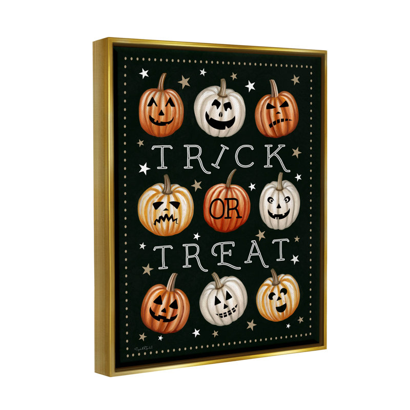 «Trick or sort Jack-O-Lanterns», art de la giclée encadrée par Elizabeth Tyndall, H 31 po x l 25 po x P 1,7 po