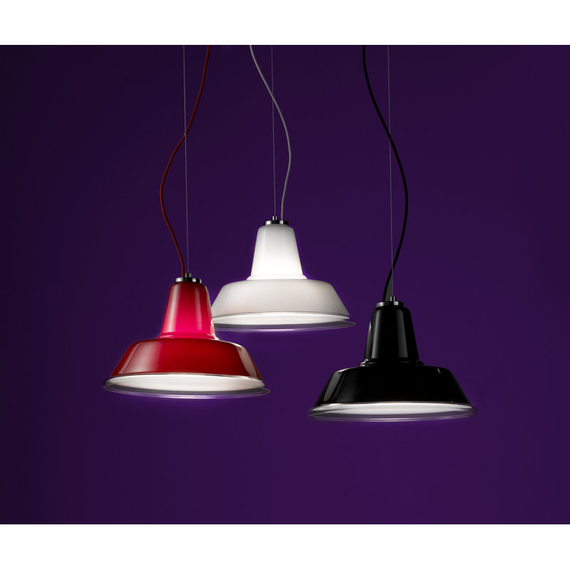 1 - Light Dome Pendant, White, Chrome/White