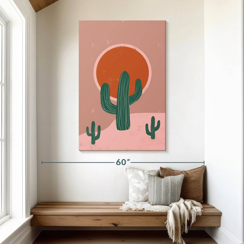 Harnek Cactus And Sunset, 48" H x 32" W