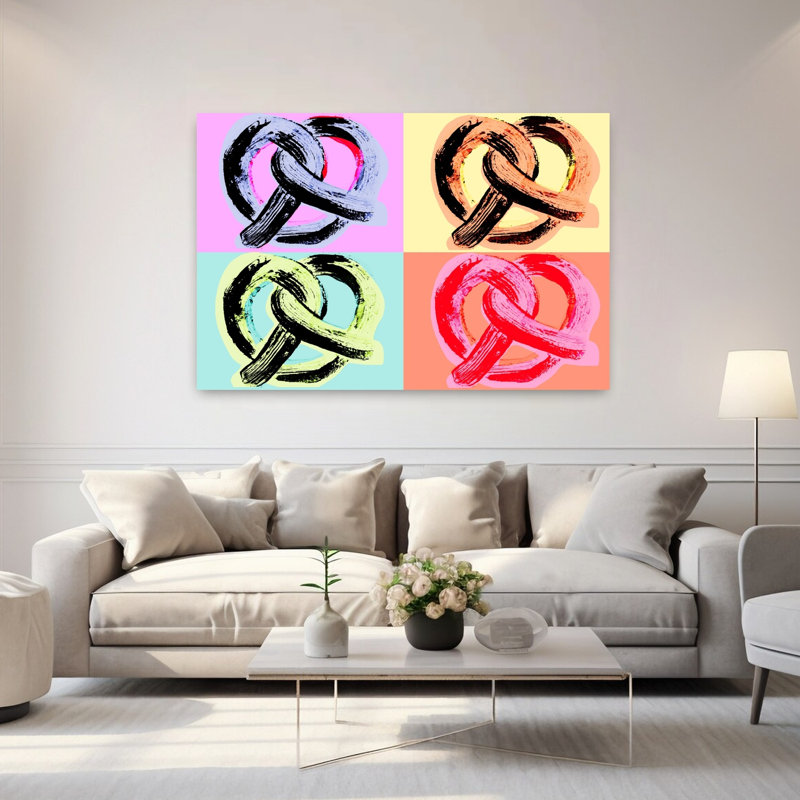 «Italian Limoni Stripes», art abstrait coloré et audacieux, 40" H x 60" W
