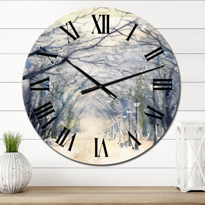 Alley of Trees in The Park - Horloge murale traditionnelle