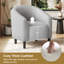 Fauteuil tonneau rembourré, fauteuil d'appoint avec accoudoirs ergonomiques enveloppants-667359149