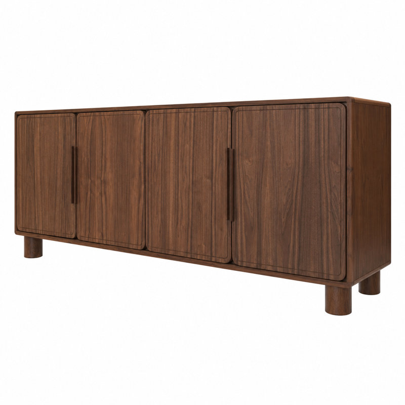 Arcen 84" 4 Door Sideboard, Walnut