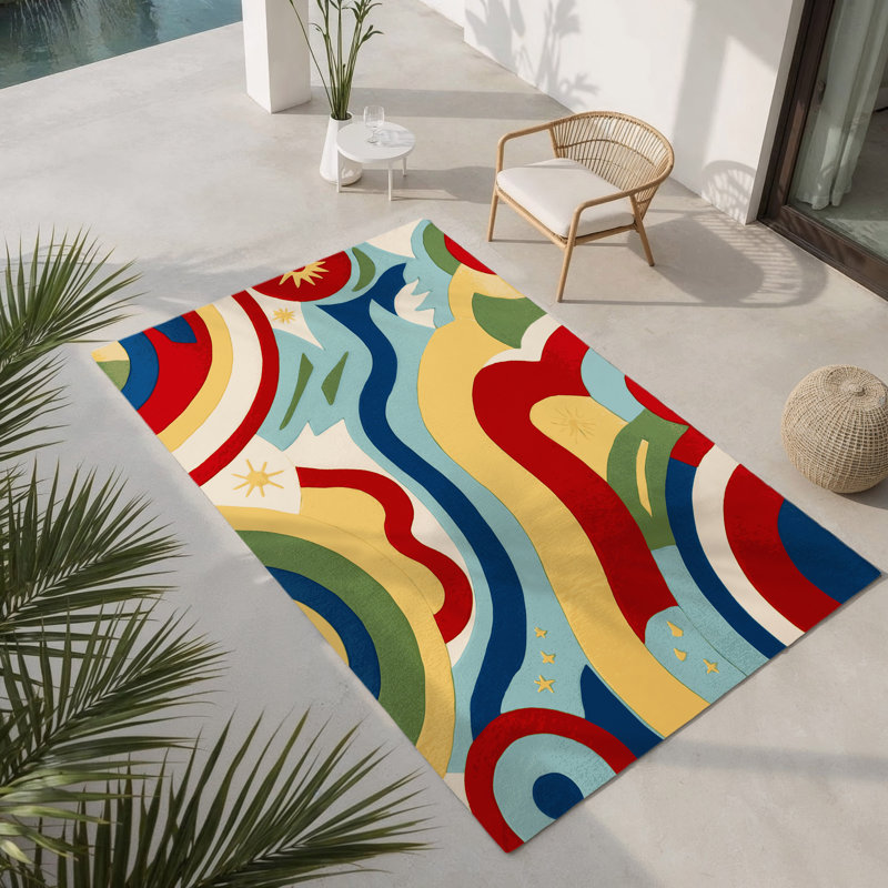 Tapis intérieur et extérieur Perky Dash, Rectangle 1 pi 6 po x 2 pi 6 po