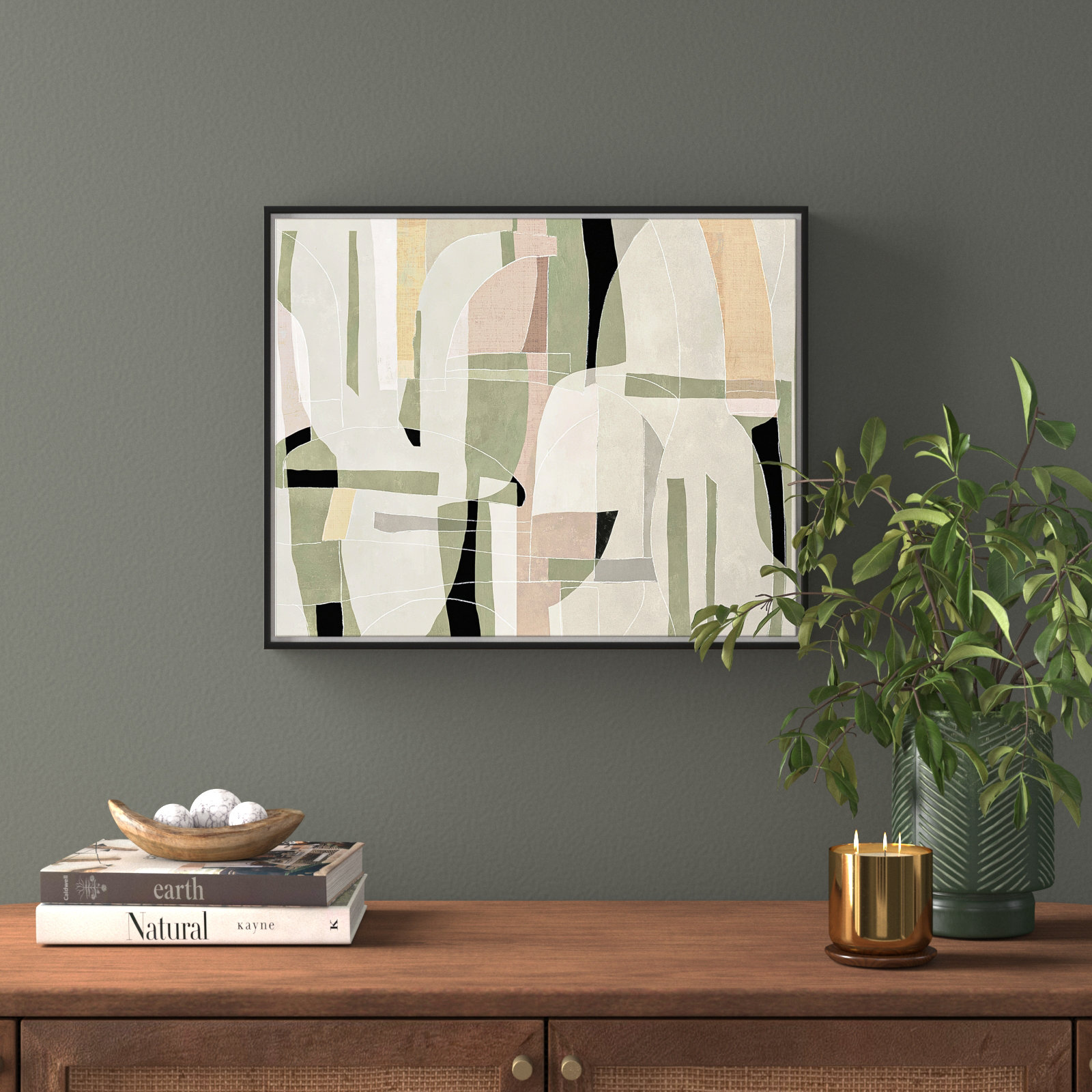 Sunny Barcelona - Floater Frame Canvas, Black, 21.5" W x 17.5" H