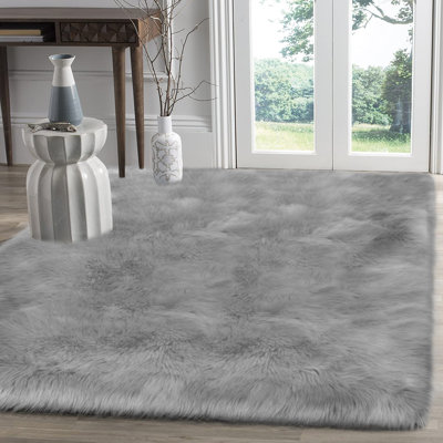Tapis d'intérieur à poils longs antidérapants moelleux et doux