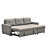 Convertible L-Shaped Sectional Sleeper Sofa Bed-948907202