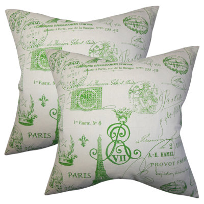 Coussin typographique en coton