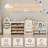 Foldable Kids Toy Storage Organizer ,With Removable Bins And 3-Tier Bookshelf For Kids Toy Storage Organizer With Drawing Board, Extra 3 Brushes-1259684849