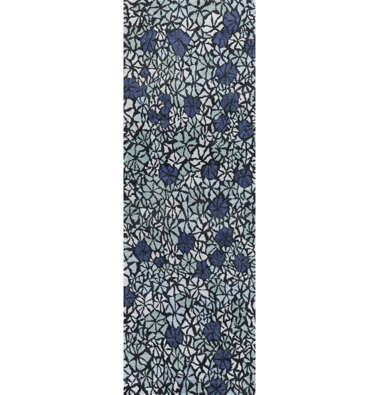 Hand Knotted Geometric Area Rug, Runner 3' x 9'