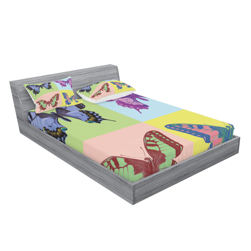 Microfiber Sheet Set, Queen Sheet Set with Fitted Sheet