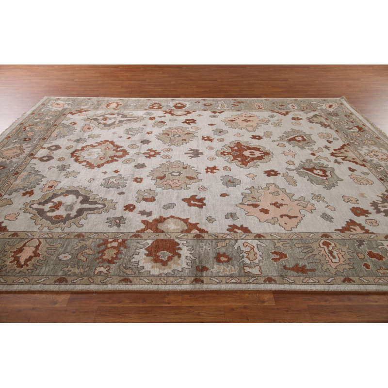 Tapis floral floral Oushak 9 x 12