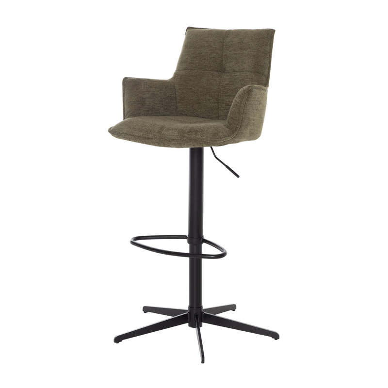 Fabric Bar Stool, Green