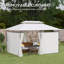 Gazebo, moustiquaire pour l'extérieur avec tablettes