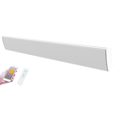Wexstar Ultra 3000W-240V White Wall/Ceiling Infrared Heater with w/Built-in Thermostat Wi-Fi Smart Phone connection and Remote Control