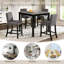 Ensemble de table à hauteur de comptoir 5 pièces, table à hauteur de comptoir avec 4 chaises pour la cuisine et la salle à manger-1457630176-1457630178