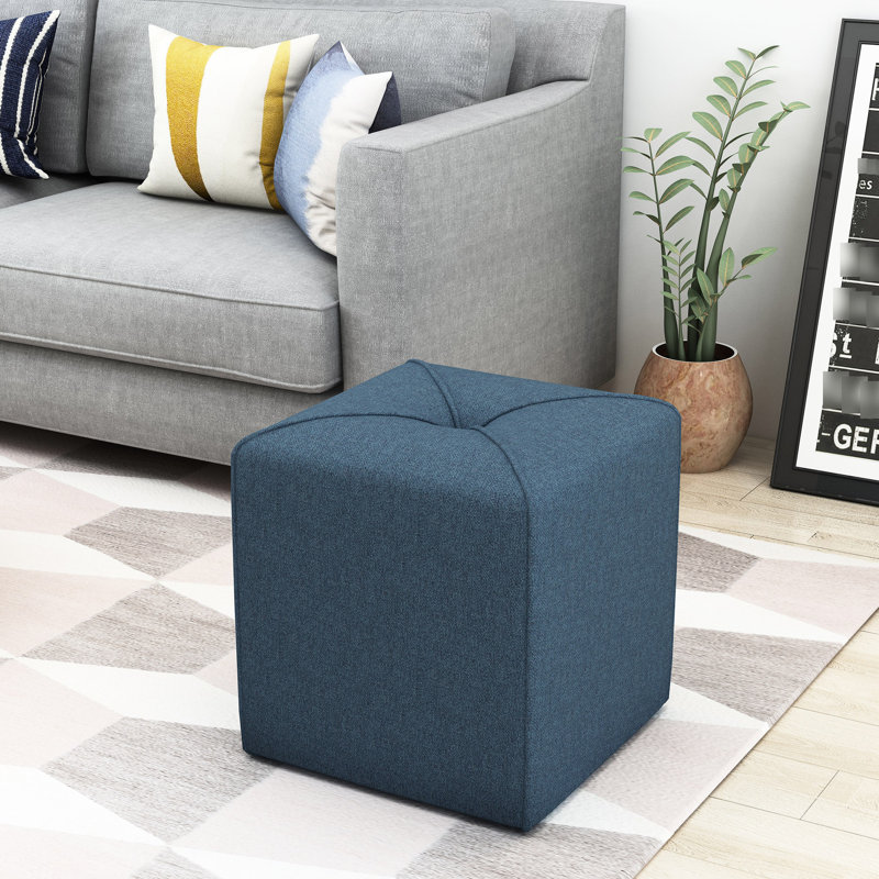 Carré avec bleu marine - siège supplémentaire et espace de détente 17 po x 16,5 po sans assemblage requis
