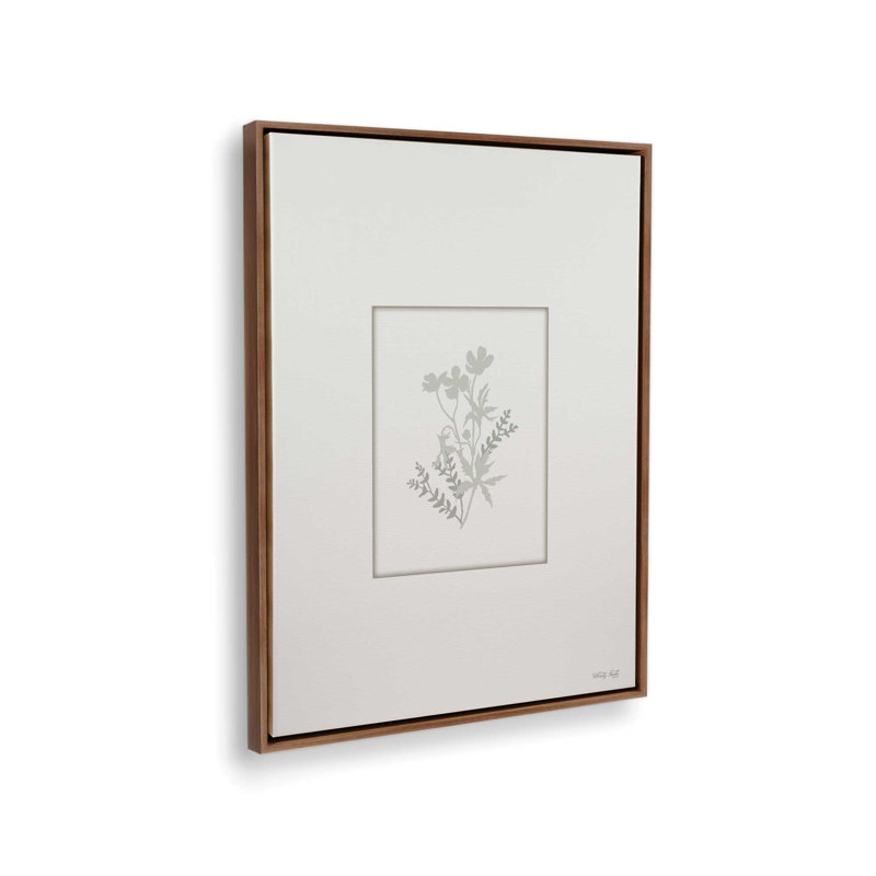 «Botanical Silhouette II» par Cindy Jacobs, reproduction d'art, L 30 x H 40, Brun, Toile avec cadre