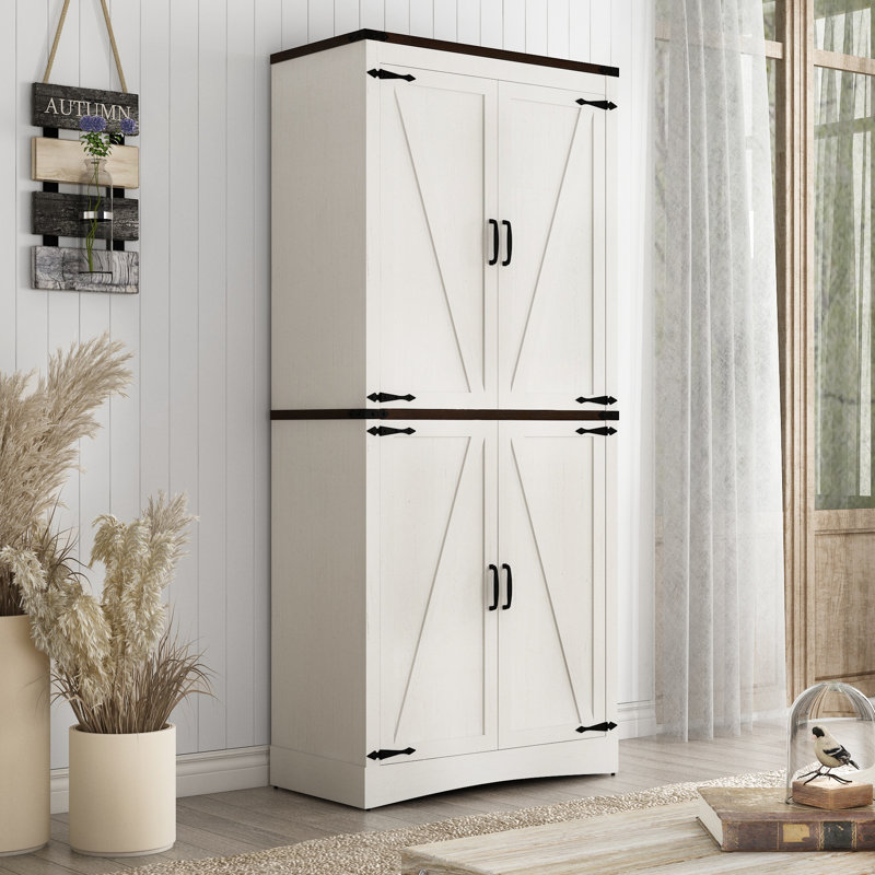 Frostia 71'' Kitchen Pantry, Classic White