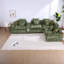 Canapé d'angle surdimensionné en boucle verte avec rangement, canapé modulaire moderne pour la maison-1917064229