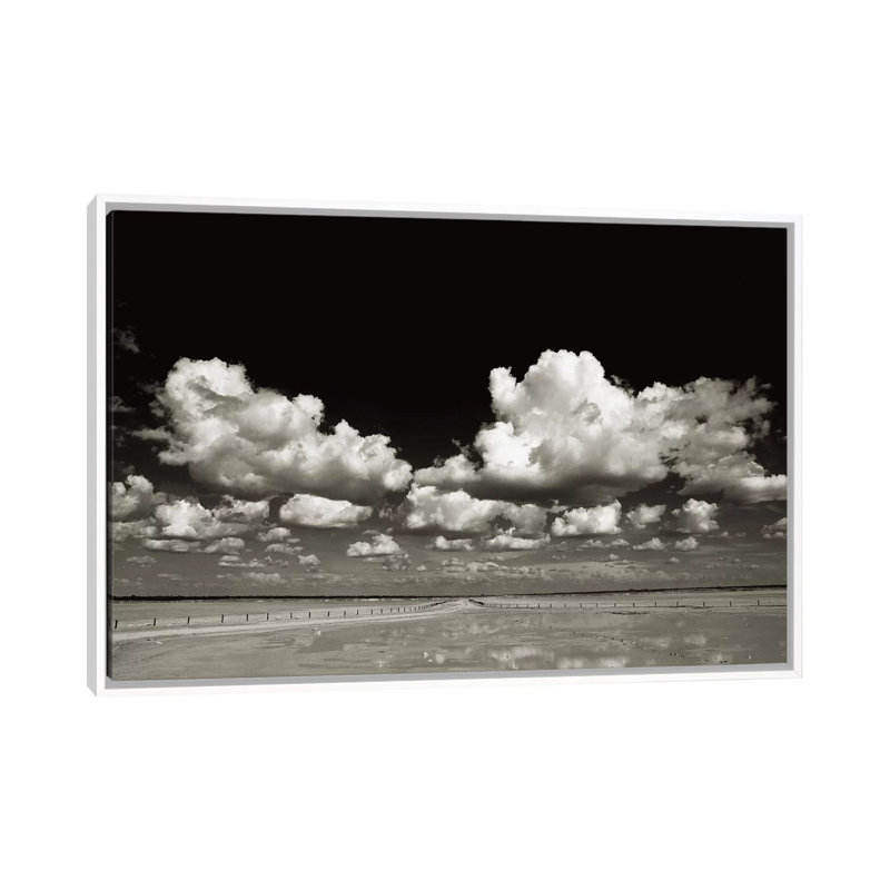 B&W On The Journey by Klaus Tiedge - Print on Canvas, White Framed, 66.04 cm H x 45.72 cm W